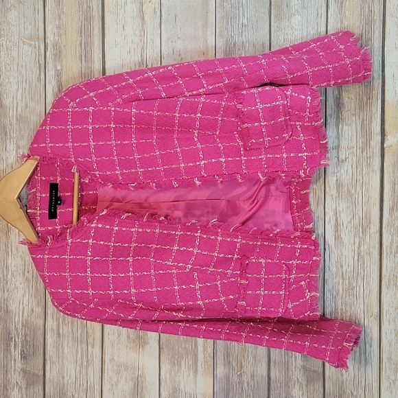 Mesmerize Jackets & Blazers - Mesmerize | Hot Pink Tweed Blazer S